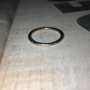 Silver diamond pandora ring